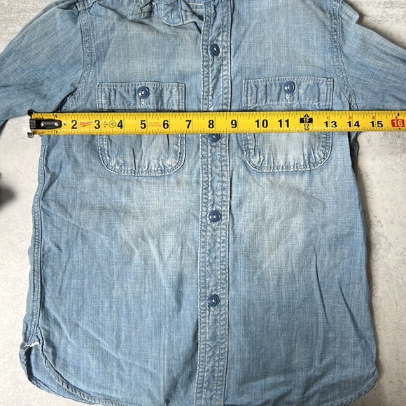 Trico field denim chambray shirt unisex sz 130cm - Picture 6 of 7